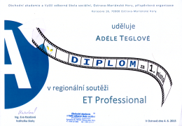 Diplom Adéla Téglová